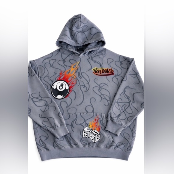 Von Dutch Other - Von Dutch Lucky 8-Ball All Over Print Hoodie